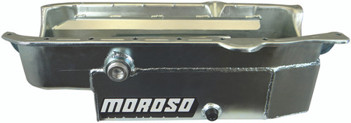 Moroso 86-Up Chevrolet Small Block (w/1in Inspection Bung) Wet Sump 8qt 6.5in Steel Oil Pan - 21327
