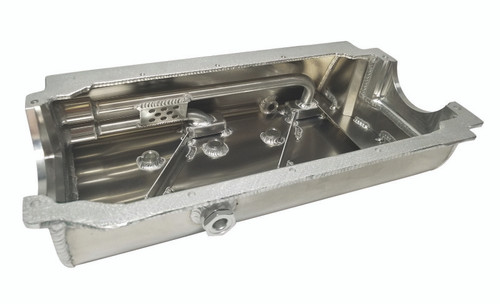 Moroso Dart/Brodix Small Block (w/Two Pick Ups) Sprint Car Dry Sump 6.5in Aluminum Oil Pan - 21552