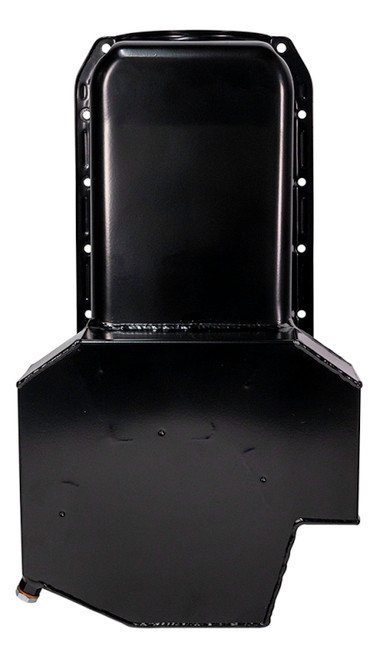 Moroso 80-85 Chevy Small Block/Dart (w/2 Pc Seal) Road Race Wet Sump 7qt 7.5in Steel Oil Pan - Black - 21814