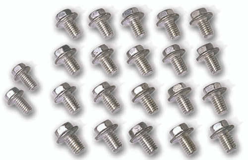 Moroso Chevrolet Small Block/Oldsmobile (w/Multi-Piece Gaskets) Oil Pan Bolts - Set of 18 - 38555