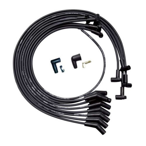 Moroso SBC Under Header Unsleeved Ultra Spark Plug Wire Set - Black - 51030