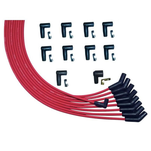 Moroso V8 135 Deg Plug Boots HEI Ultra Spark Plug Wire Set - Red - 52009