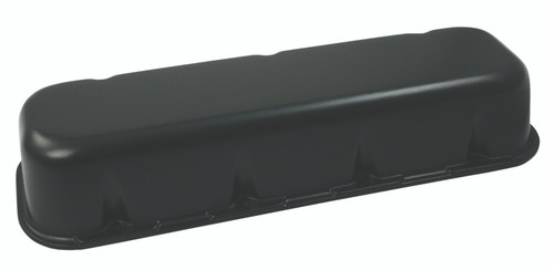 Moroso Chevrolet Big Block Valve Cover - Tall - No Logo - Black Wrinkle Finished Aluminum - Pair - 68429