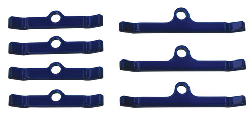 Moroso Chevrolet Big Block Valve Cover Hold Downs - Steel - Blue Powder Coat - Set of 7 - 68526