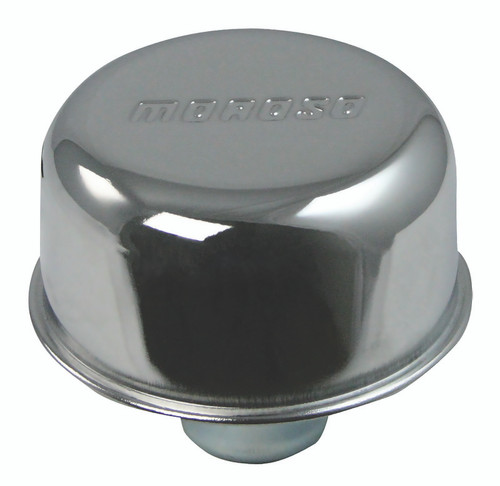 Moroso Valve Cover Breather - Street Cars w/PCV Setup - One Piece Push-In Type - Chrome Plated - 68741