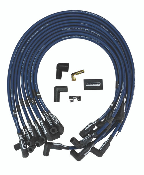 Moroso Chevrolet Big Block Ignition Wire Set - Ultra 40 - Unsleeved - HEI - Crab Cap - Blue - 73672