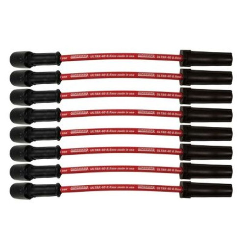 Moroso GM LS/LT 8.5mm Ultra 40 11in Long Wire Set w/o Alum Heatshield - Red - 73743