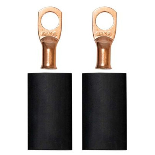 Moroso 3/8in Dia Stud 6 GA Wire Crimp/Solder Battery Cable Terminal Kit (2 Pack) - 74168