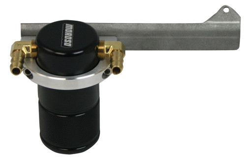 Moroso 13-18 Ford Focus ST Air/Oil Separator Catch Can - Small Body - Billet Aluminum - Black Finish - 85665