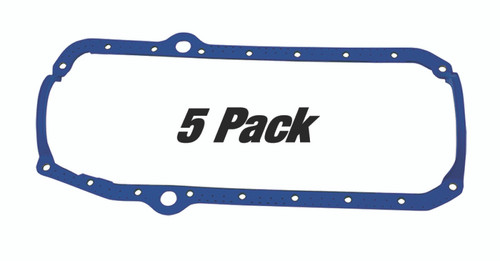 Moroso Pre-1985 Small Block Chevrolet Oil Pan Gasket - One Piece - Reinforced Steel (5 Pack) - 93184