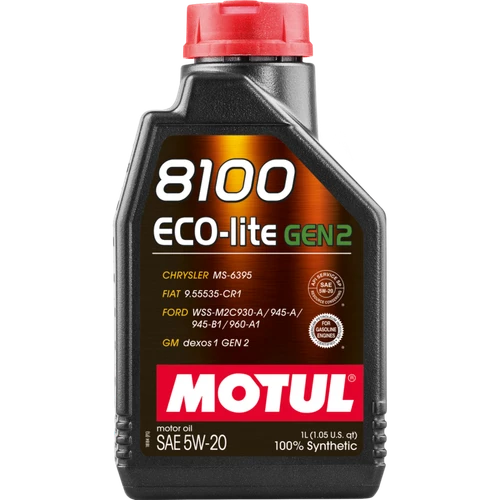 Motul 1L Synthetic Engine Oil 8100 Eco-Lite Gen3 5W20 - 111359 Photo - Primary
