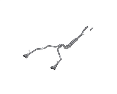 MBRP 21-24 Chevrolet Suburban XL 5.3L 3in Aluminized 2.5in Dual Split Carbon Fiber Cat-back - S5059AL