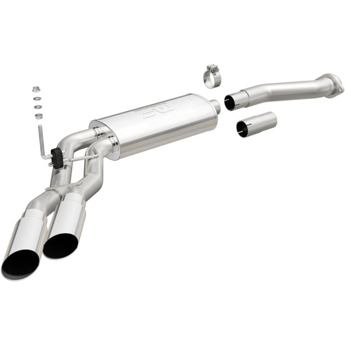 MagnaFlow 11-13 Ford F-150 Pickup Dual Same Side Before P/S Rear Tire Stainless CatBack Perf Exhaust - 15101