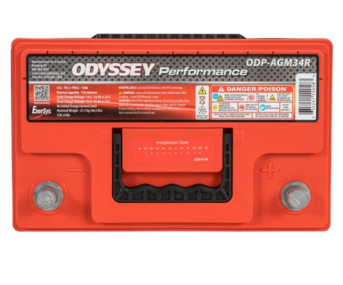 Odyssey Battery Auto/Truck/Heavy Duty & Commercial Performance AGM Battery (34R-790) - ODP-AGM34R