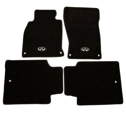 NRG Floor Mats - 13+ Infinity Q70 w/ Infiniti Emblem Logo (4 pieces) - FMR-610
