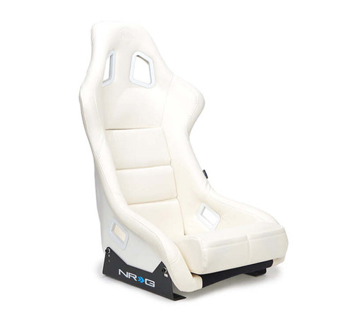 NRG FRP Bucket Seat White Vinyl Material (Large) - FRP-302WT-V Photo - Primary