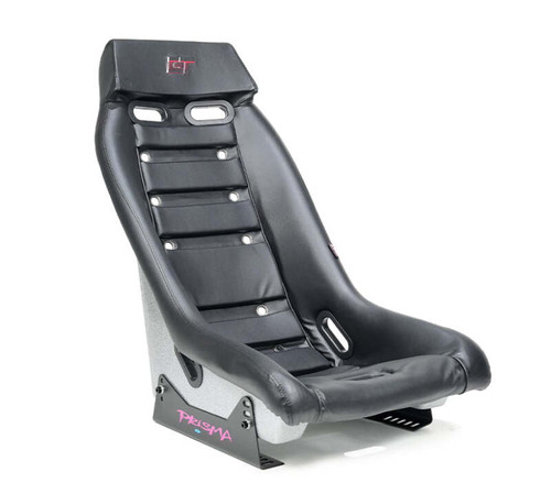 NRG GT Retro Bucket Seat - Black PVC Leather Black Stitching Multicolor Fiberglass Back w/ Glitter - PRI-100BK-H Photo - Primary