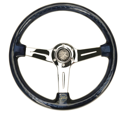 NRG Reinforced Steering Wheel (350mm / 2in. Deep) Matsuri Clear Acrylic w/ NeoChrome Spoke - RST-027CH-SM User 1