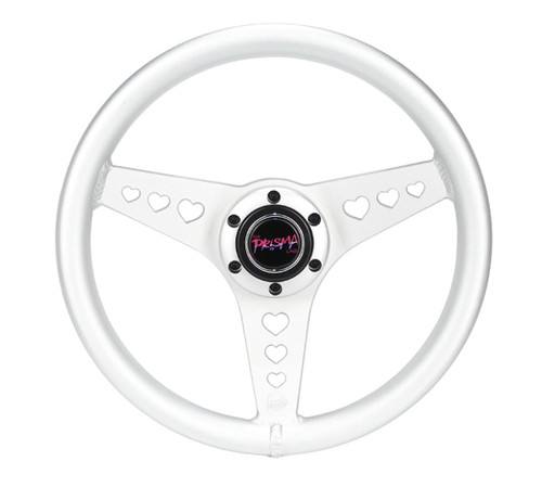 NRG All Aluminum Steering Wheel 330mm - Heart Cut Out- Ergonomic Grip- Anadized Silver - RST-073-SL User 1