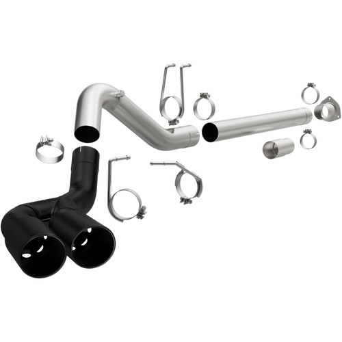 MagnaFlow 08-18 Ford F-250/F-350/F-450 4.6L/6.7 DPF-Back Black 4in Dual Single Rear Exit - 17068