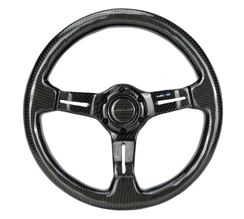 NRG Carbon Fiber Steering Wheel 350mm / 1.5in Deep Dish w/ Carbon Fiber Center Spoke - ST-010CF-CF Photo - Primary