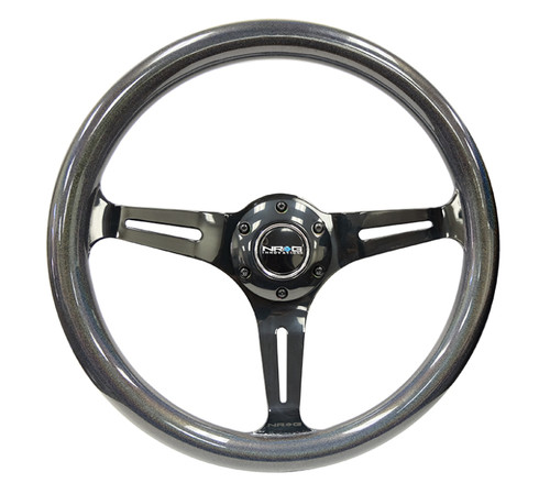 NRG Classic Wood Grain Steering Wheel (350mm) Chameleon/Pearlescent Paint Grip w/Blk 3-Spoke - ST-015BC-CN Photo - Primary