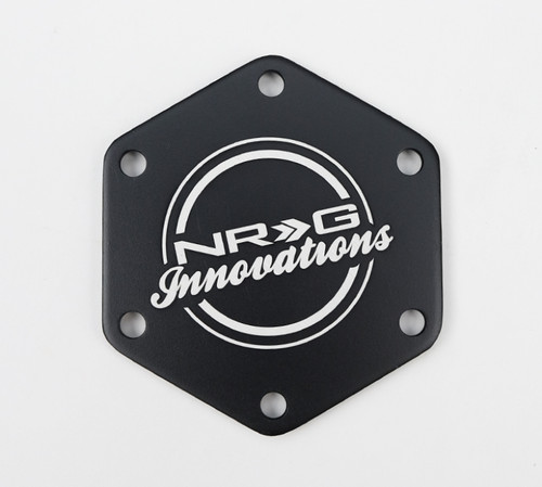 NRG Carbon Fiber w/ Blue Texalium Fabrics Horn Delete Button Circular Logo Front/ Back - STR-640CF/BL Photo - Primary