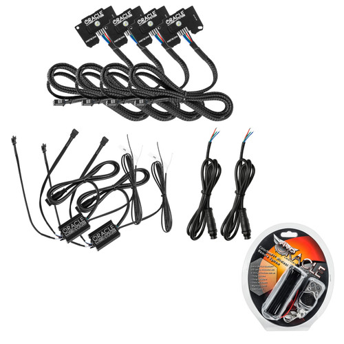 Oracle Jeep Wrangler JL/Gladiator JT RGB+W Headlight DRL Upgrade Kit - ColorSHIFT - 1346-330