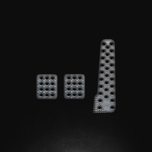 OMP Racing Pedals - Silver (Set of 3) - OA0-1040-003