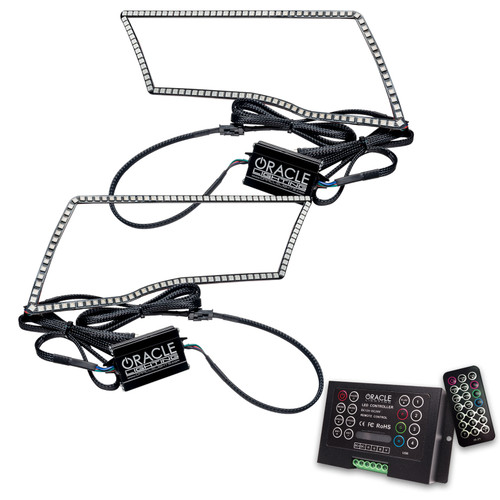 Oracle Dodge Ram Sport 09-18 LED Headlight Halo Kit - ColorSHIFT w/ 2.0 Controller - 2250-333