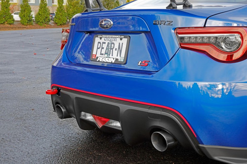 PERRIN 13-25 Subaru BRZ / 13-20 Scion FRS & Toyota 86 / 22-25 GR86 Tow Hook Kit (Rear) - Red - PSP-BDY-255RD