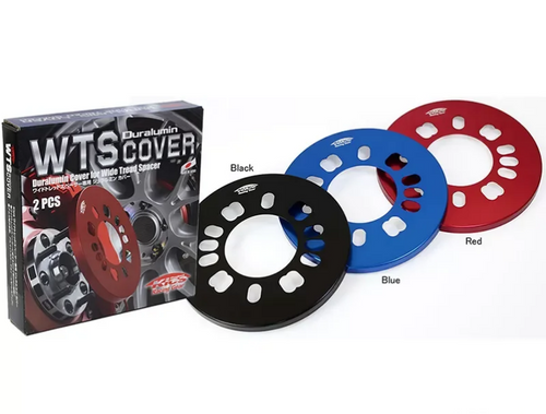Project Kics Blue Duralumin Cover For Wide Tread Spacer (2 Pcs) - WTSCU