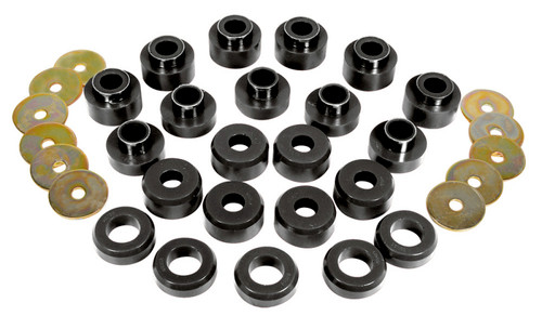 Prothane 97+ Jeep TJ Body Mount Kit - Black - 1-107-BL