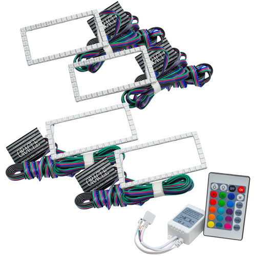 Oracle Ford F-150 15-17 Projector Headlight Halo Kit - ColorSHIFT w/ Simple Controller - 3957-504