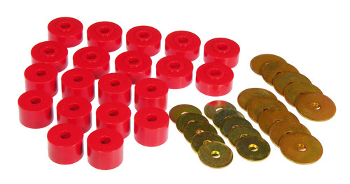Prothane 85-89 Mitsubishi Montero Body Mount Kit - Red - 13-103