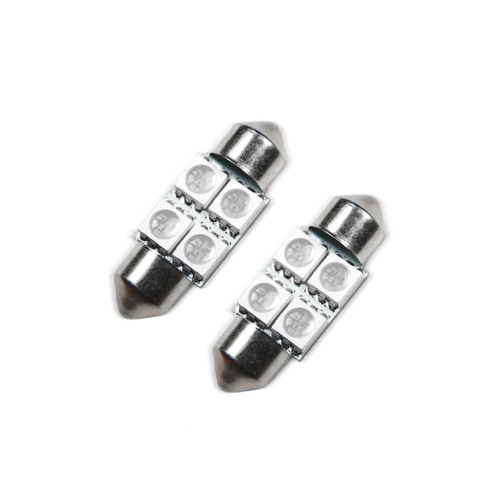 Oracle 33MM 4 LED 3-Chip Festoon Bulbs (Pair) - Blue - 5203-002