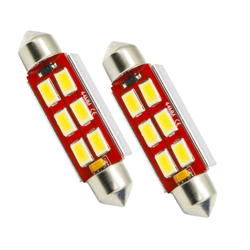 Oracle 44MM 6 LED 3-Chip Festoon Bulbs (Pair) - Cool White - 5207-001