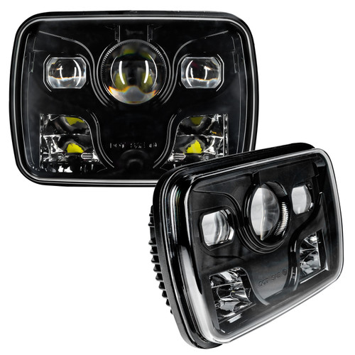 Oracle 7inx6in 40W Replacement LED Headlight - Black (Pair) - 6919-001