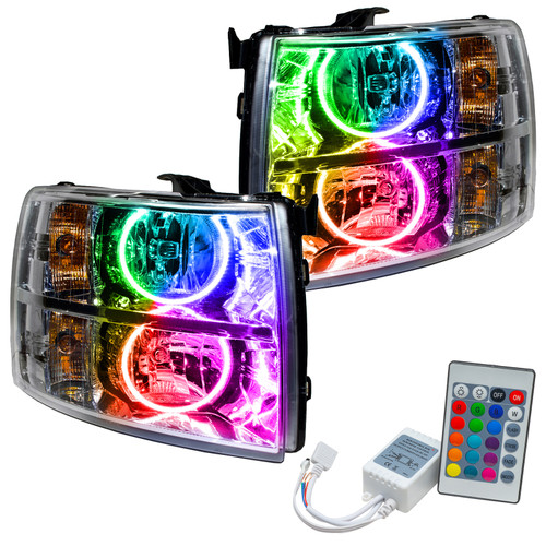 Oracle 07-13 Chevrolet Silverado SMD HL - Round Style - ColorSHIFT w/ Simple Controller - 7007-504