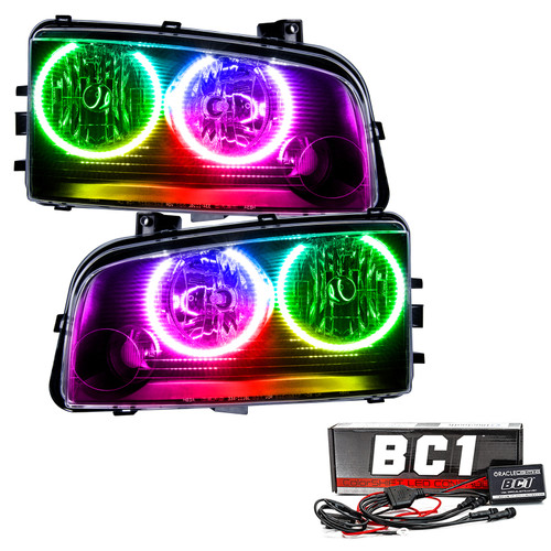 Oracle 05-10 Dodge Charger SMD HL (Non-HID) - ColorSHIFT w/ BC1 Controller - 7022-335