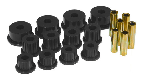 Prothane 94-01 Dodge Ram 2/4wd Rear Spring & Shackle Bushings - Black - 4-1008-BL