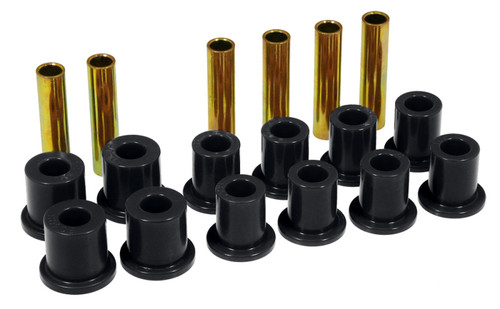 Prothane 73-77 Ford F250 4wd Front Spring & Shackle Bushings - Black - 6-1010-BL