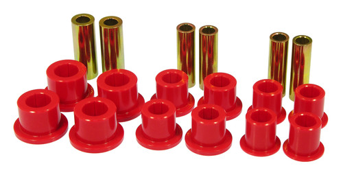 Prothane 99-04 Ford F250/350 SD 2/4wd Front Leaf Spring Bushings - Red - 6-1025