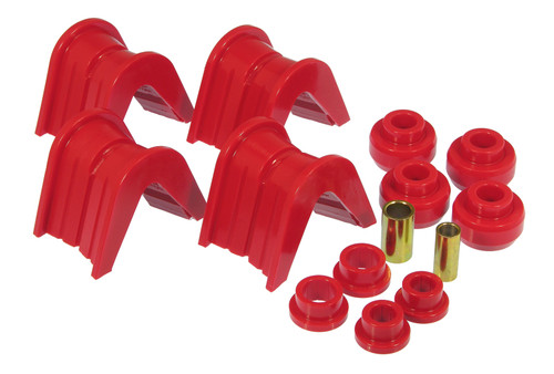 Prothane 66-79 Ford Trucks 14-Piece Bushing Set - 2deg Offset - Red - 6-1901