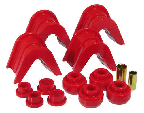 Prothane 66-79 Ford Trucks 14-Piece Bushing Set - 4deg Offset - Red - 6-1902