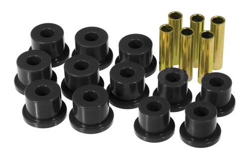 Prothane 81-87 GM K30 Rear Spring & Shackle Bushings (w/ 1.5in OD Frame Shackle Bush) - Black - 7-1005-BL