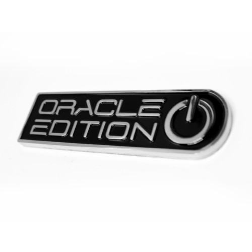 Oracle Edition Badge - Left/Driver - Black/White - 8030-504