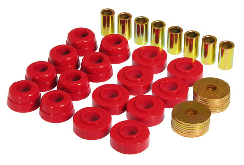 Prothane 73-82 Chevy Corvette Body Mount Kit - Red - 7-133
