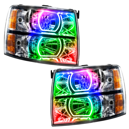 Oracle 07-13 Chevrolet Silverado SMD HL - Square Style - ColorSHIFT w/o Controller - 8188-334