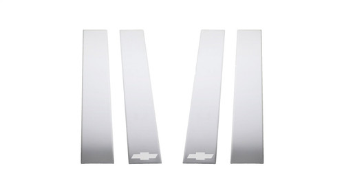 Putco 2020 Chevy Silv HD - Chevy Bow Tie Etching - Crew Cab / Double Cab (6pcs) SS Pillar Posts - 402671GM-1